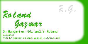 roland gazmar business card